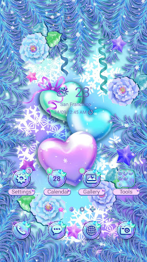 Android application Winter Heart Bounce- Wallpaper screenshort