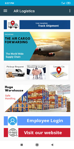 Android application AR Logistics screenshort