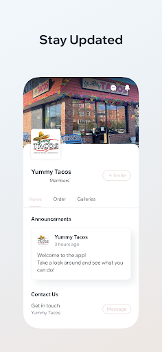 Android application Yummy Tacos screenshort