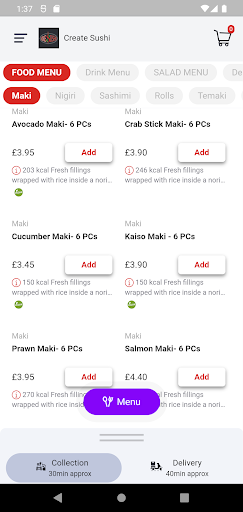 Create Sushi Screen 3