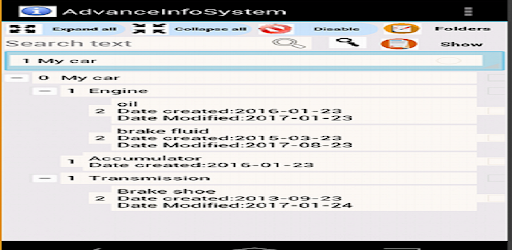 Android application Advanced Info System - Android screenshort