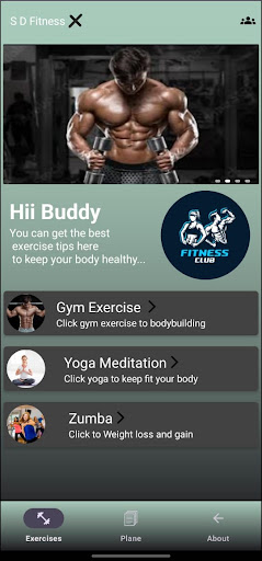 Android application S D Fitness screenshort