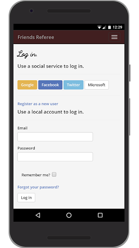 Friends Referee Screen 2