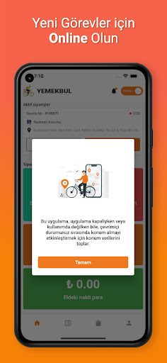 Yemekbul.com: Kurye Screen 3