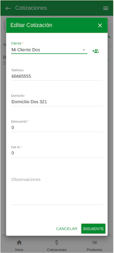 Quote Lite Budgets Screen 3