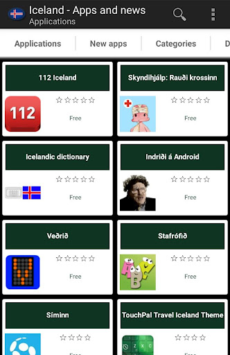 Android application Icelandic apps and games screenshort