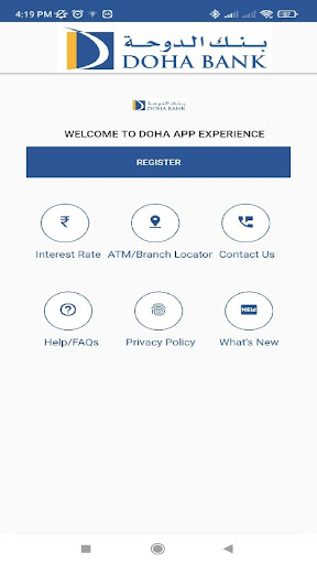Android application Doha Bank Card Control India screenshort