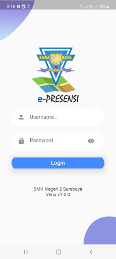 Android application E-Presensi SMKN 2 Surabaya screenshort