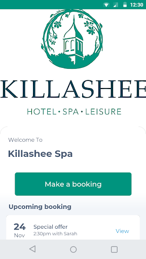 Android application Killashee Spa screenshort