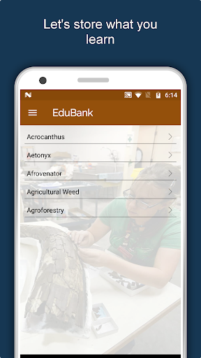 Screenshot of Palaeontology Dictionary App