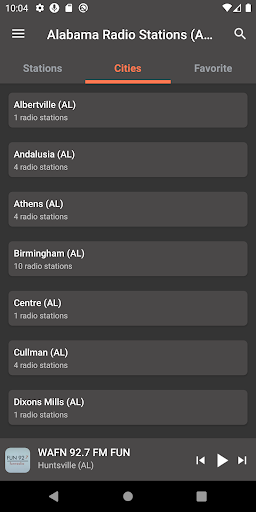 Alabama Radio Stations Screen 2