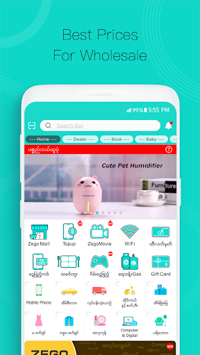 Android application ZegoBird - Online Shop Myanmar screenshort