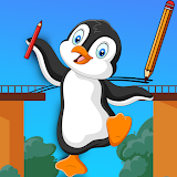 Draw Bridge: Save Penguin Game icon