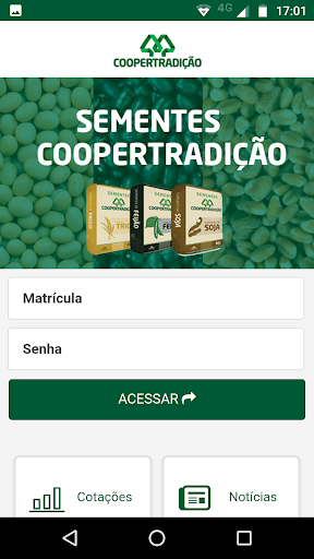 Android application Coopertradição screenshort
