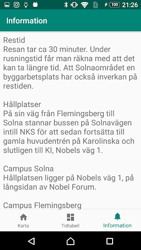 Android application Pendelbussen screenshort