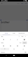 screenshot of Brother iPrint&Label