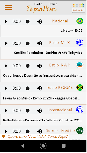 Android application Rádio FépraViver screenshort