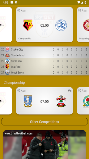 Android application Watford FC Fan App screenshort