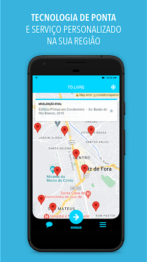 Android application Tô Livre screenshort