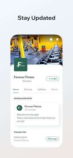 Android application Forever Fitness App screenshort