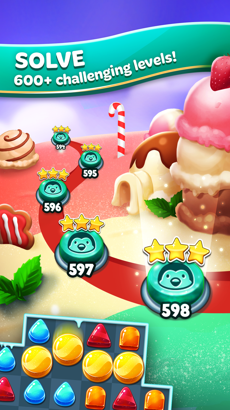 Android application Frozen Frenzy Mania – Match 3 screenshort