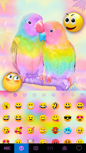 Parrot Love Keyboard Backgroun Screen 3