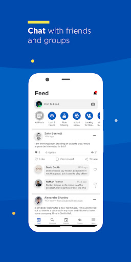 Screenshot of CampusGroups