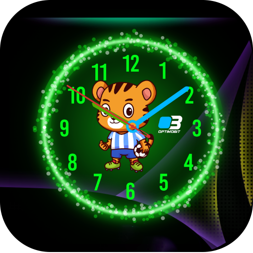 Animated smart night clock logo