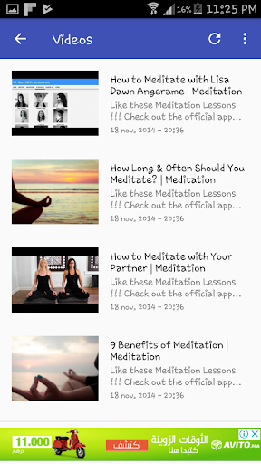 Android application Meditate Tips screenshort