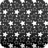 stars wallpaper black & white icon