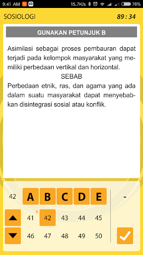 Tryout CBT SBMPTN SOSHUM Screen 3