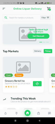 Online Bar Liquor Delivery Screen 2