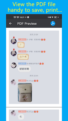 Backup-export chat history to