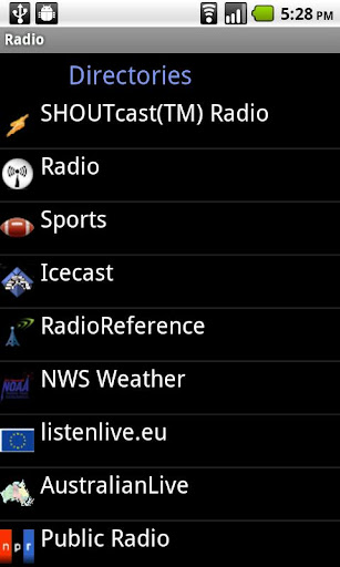Android application Radio screenshort