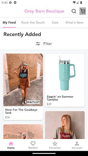 Android application Grey Barn Boutique screenshort