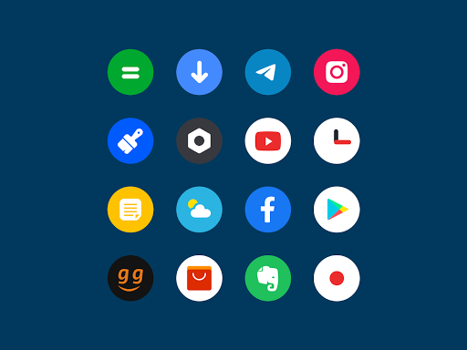 Screenshot of Roundy Icon pack - round pixel