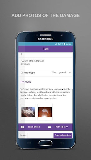 Android application The ClaimApp screenshort