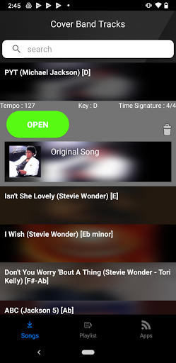 Android application Cover Band Tracks screenshort