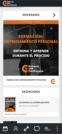 Android application Entrena con ConCiencia screenshort