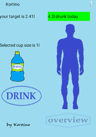 Android application Stay hydrated - drinking coach screenshort