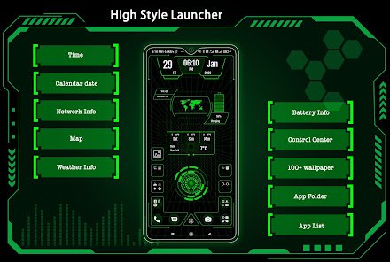 Screenshot 1 High Style Launcher Pro android