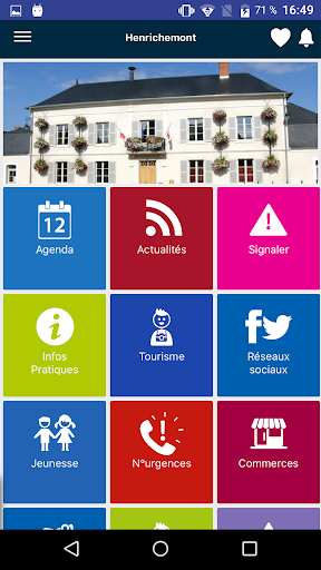Android application Henrichemont Application screenshort