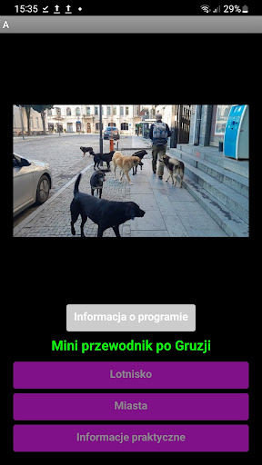 Android application Gruzja przewodnik Benio screenshort