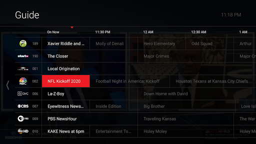 Screenshot of Nex-Tech TV Now