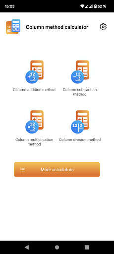 Column division method Screen 3