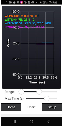 Android application WEXS Sensors screenshort