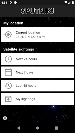 Android application Sputnik! screenshort