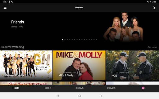 Screenshot of bluepeak