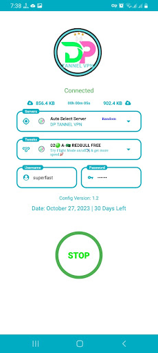 Android application DP TANNEL VPN screenshort