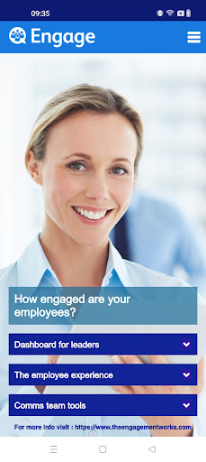 Android application Engage for employee engagement screenshort